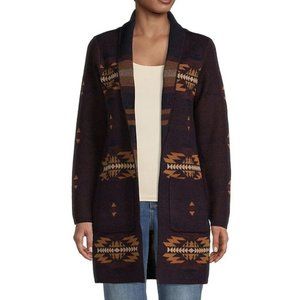 pendleton tribal navajo aztec boho merino wool cardigan  nwt $369 free people xs